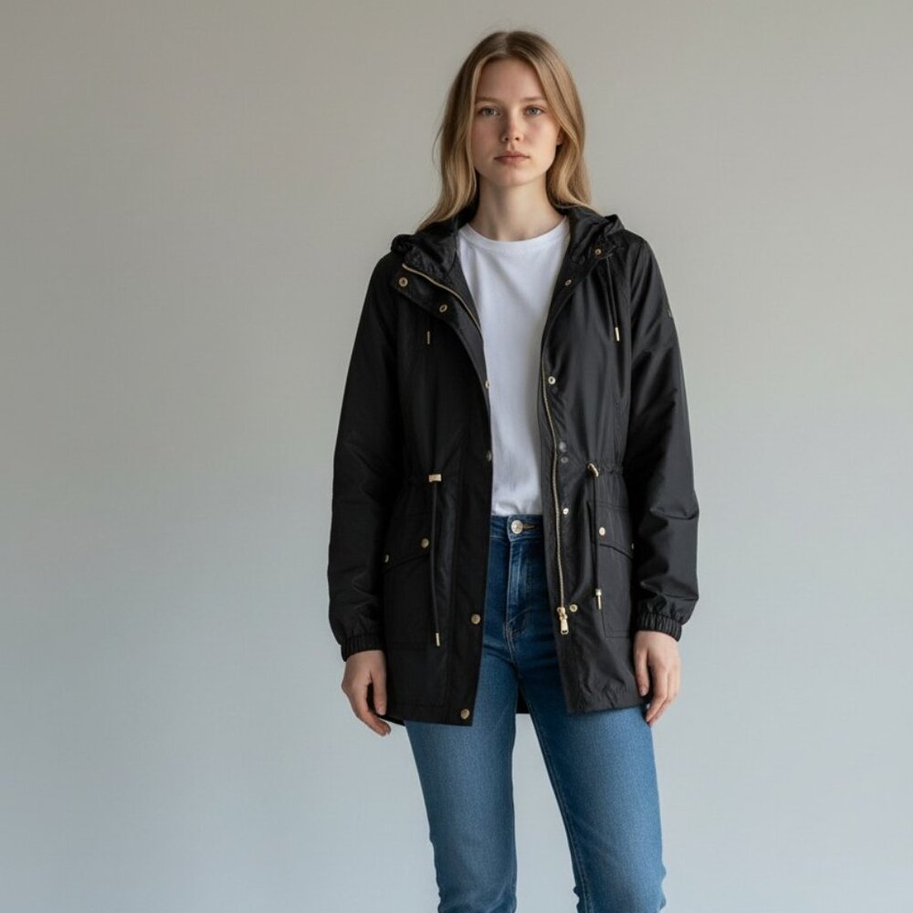 Women's Gap Navy Blue Rain Jacket – Waterproof & Lightweight